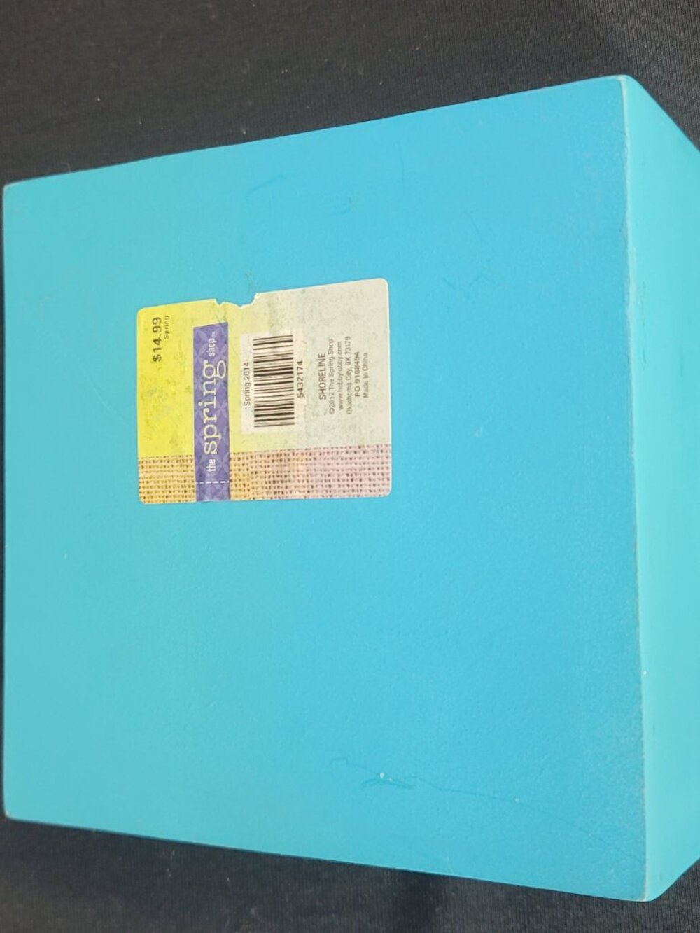 The Spring Shop Monogram W Aqua Chevron Decorative Block Spring 2014 - Picture 11 of 15